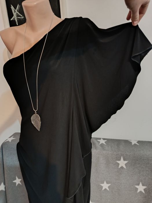 Rochie neagră eleganta Valerie Bertinelli Egyptian Style Rock Goth  M