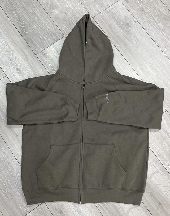 Hanorac Essentials Zip White/Gray Green (L-XL)