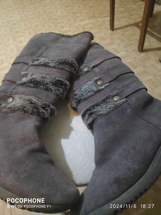 Сапоги натуральная замша