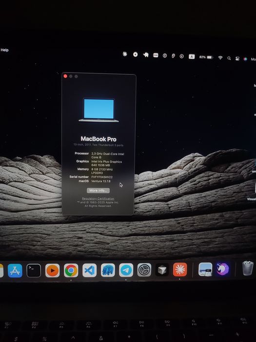 MacBook Pro
2017
Intel 5
8/128
macOS ventura

O'zining dokument karobk