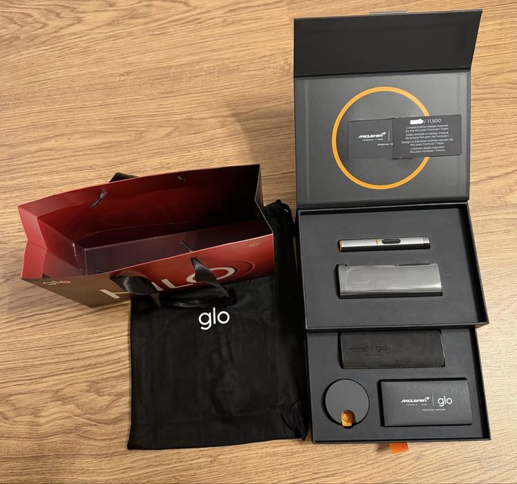 glo Hilo Plus editie limitata Mclaren Racing Nou cu dock wireless si husa Alcantara