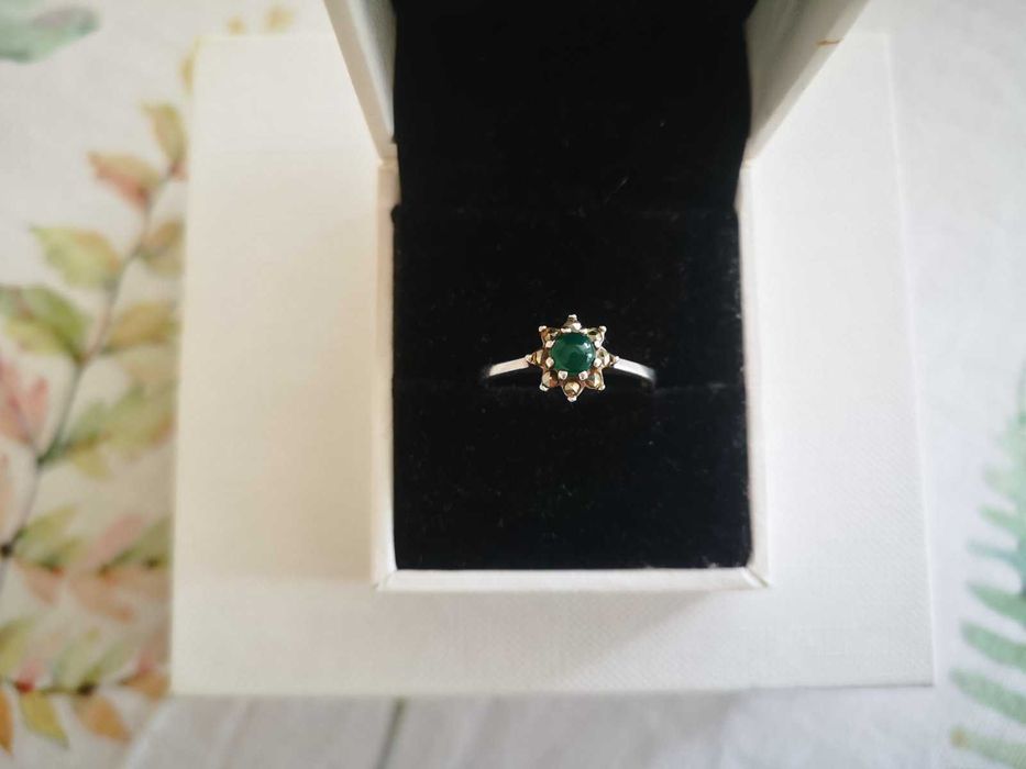 Елегантен сребърен пръстен с маркизити проба 925