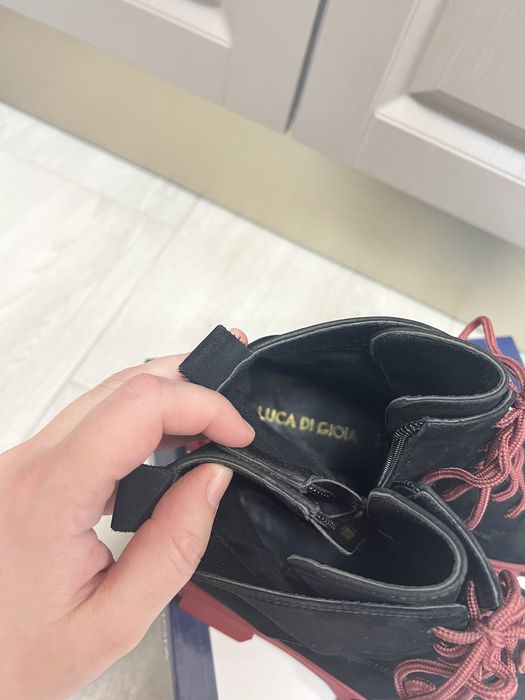 Bocanci din piele nabuc Luca Di Gioia