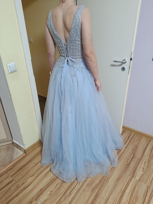 Бална рокля бебешко синьо нова