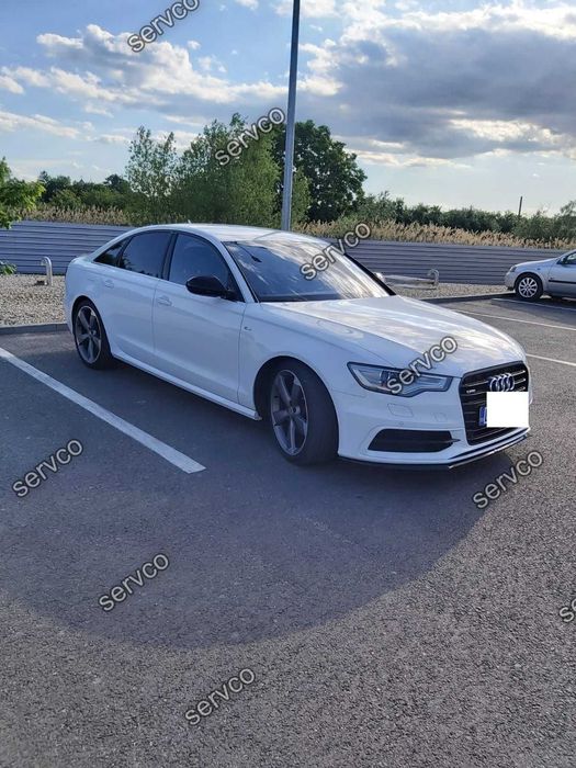 Prelungire splitter bara fata Audi A6 C7 4G S-Line 2011-2014 v3 - Maxton Design