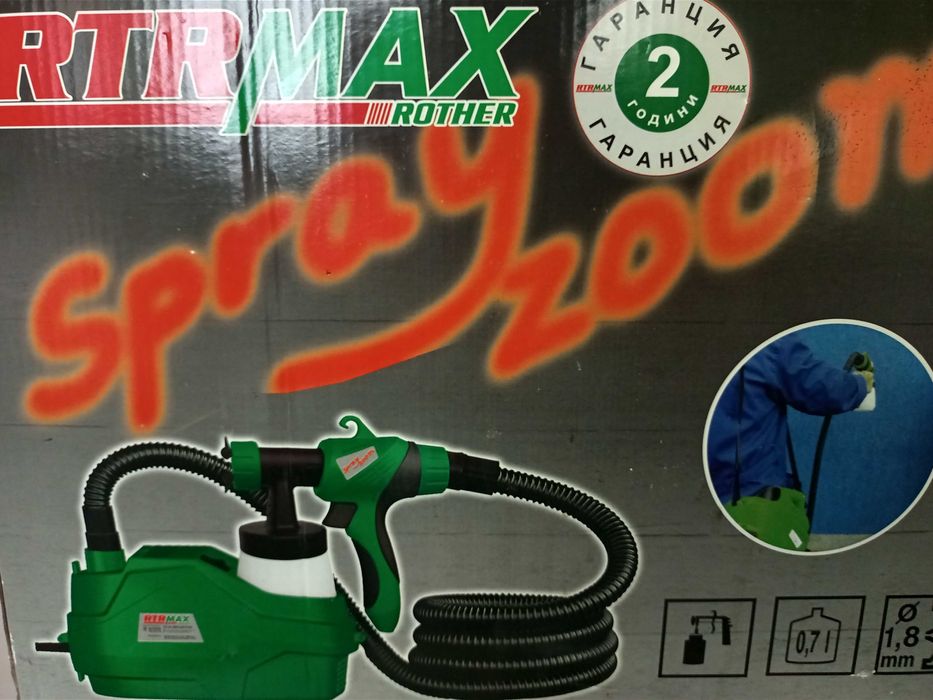 НОВ! ЕЛЕКТРИЧЕСКИ ПИСТОЛЕТ ЗА БОЯДИСВАНЕ RTR SPRAY ZOOM /600W/