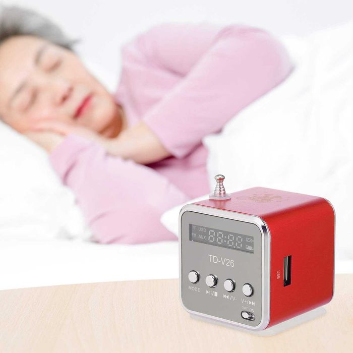 Mini Radio FM cu Boxa Portabila si MP3 Player LCD 45dB USB MicroSD