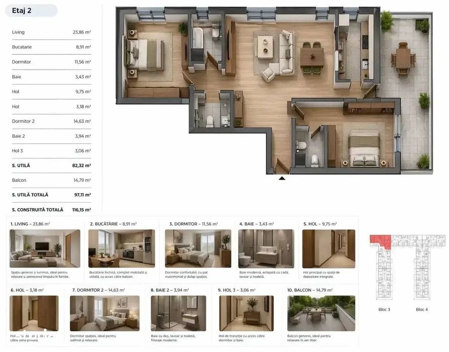 Apartament 3 camere| Metrou | Pipera | Investitie Ideala — fotografia 3