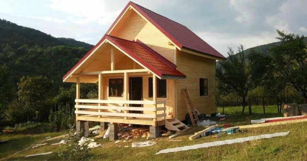 Casa din lemn masiv si uscat