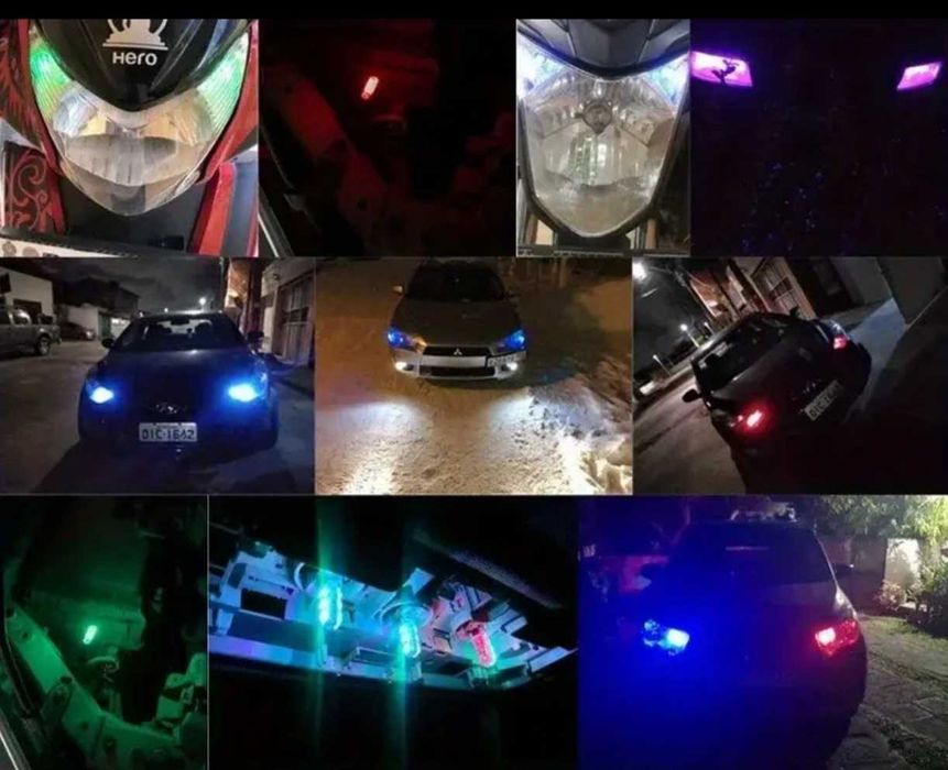 Крушки W5W RGB LED