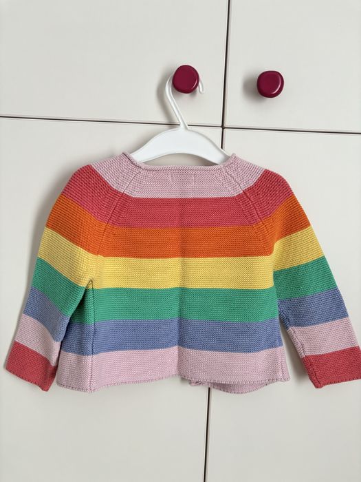 Pulover cu nasturi, curcubeu, Next, aprox 12 luni