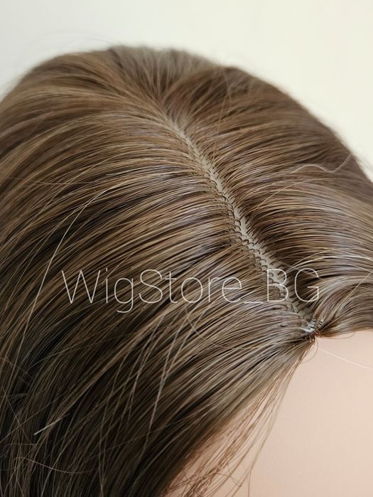 Руса омбре перука без бретон на леки вълни