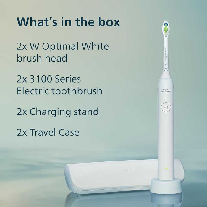 Електрическа четка за зъби Philips Sonicare 3000 Series,2 бр,HX4072/41
