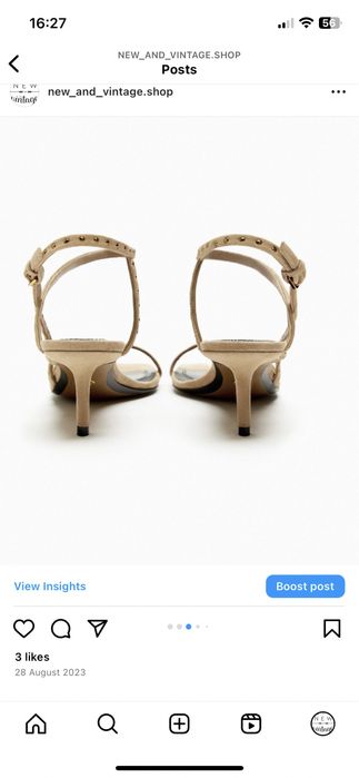 Sandale piele naturala marime 38 toc comod elegante casual