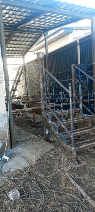 Металлокаркас лестницы навесы