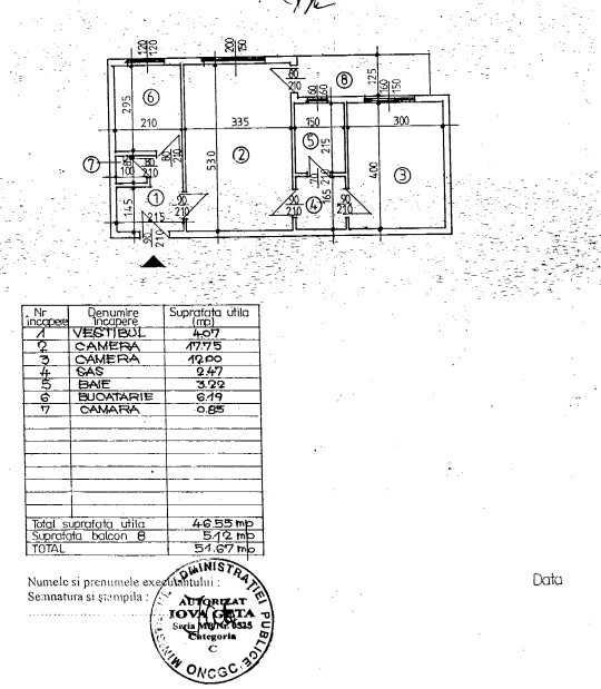 Vanzare apartament 2 camere Uverturii