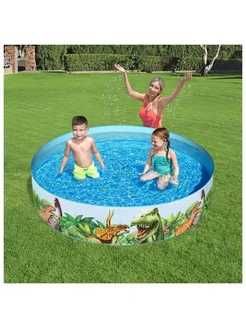 Бассейн "Динозавры", жёсткий борт, 183х38 см, 946 л, 55022