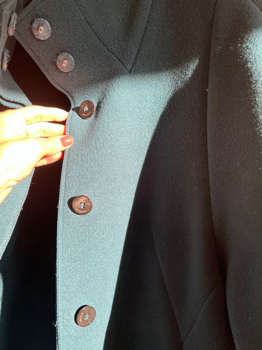 Вълнено палто Max&Co тъмен тюркоаз