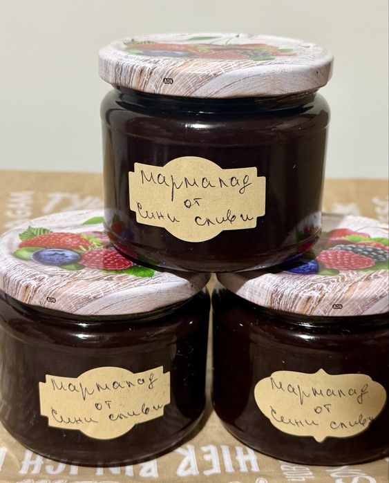 Домашни био сладка – Малини, Ягоди, Смокини, Сини сливи, Дюли - 400гр