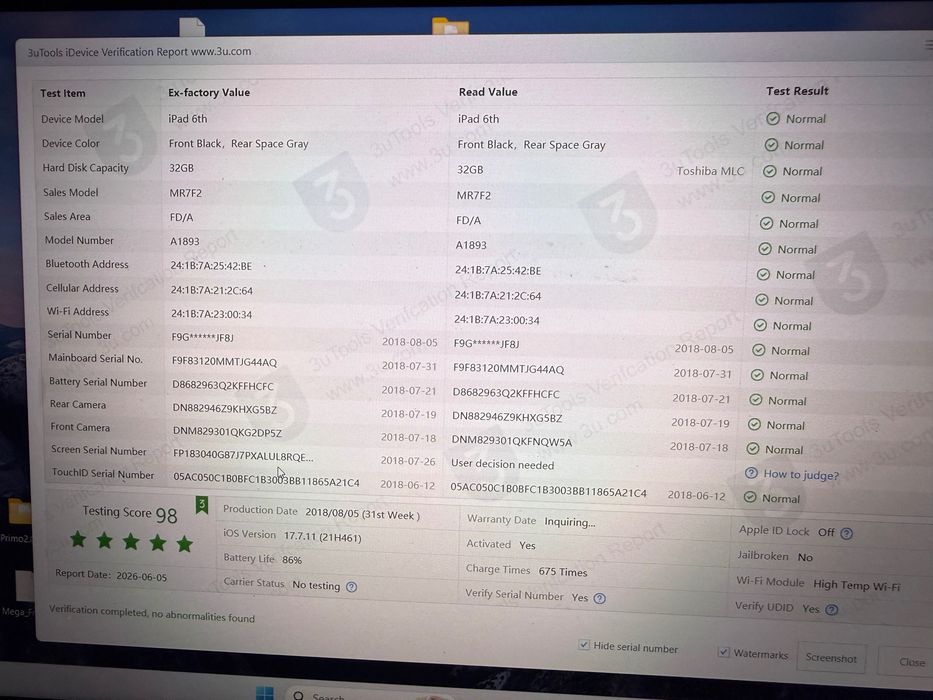 Tableta Apple iPad 6th Gen 32GB iOS 17