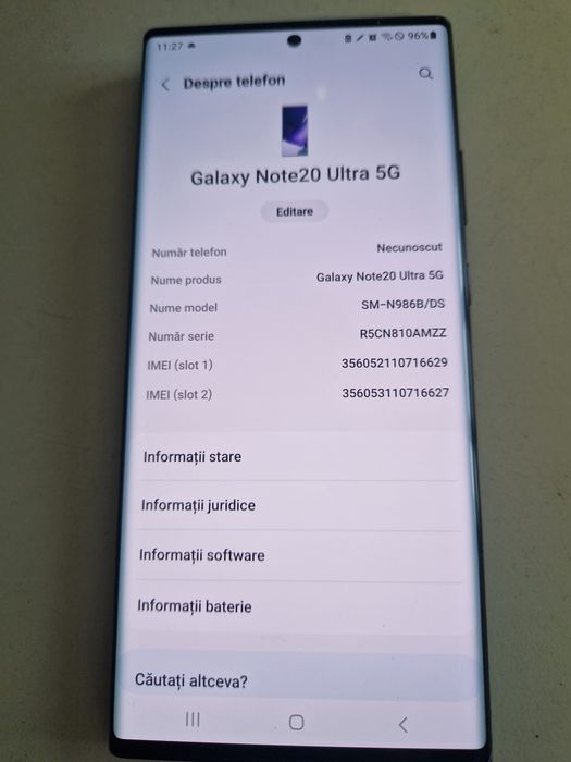 samsung Note 20 ultra 5 G, 512 GB