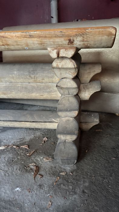 Деревянный стол для бани