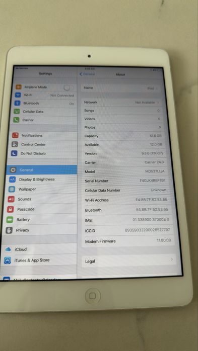 Ipad mini, 16Gb Бял