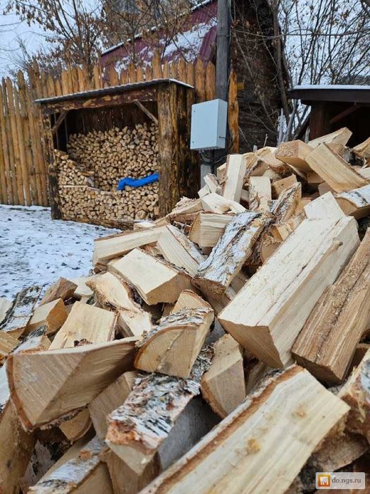 Береза колотая,горбыль в мешках