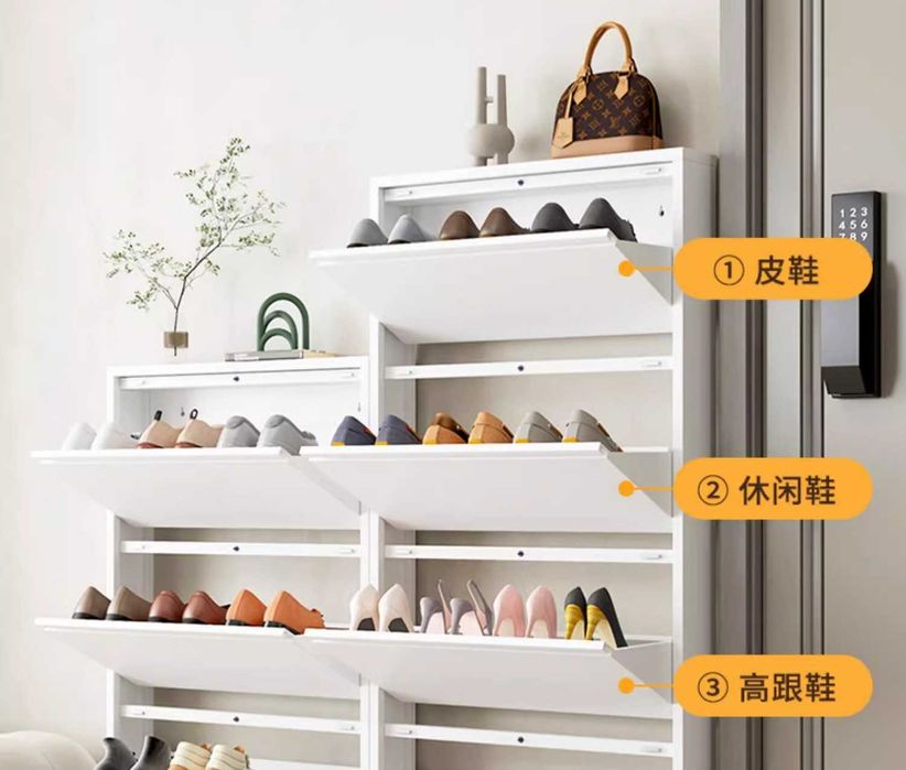 Настенный металлический обувной шкаф/Компактный обувной шкаф из стали