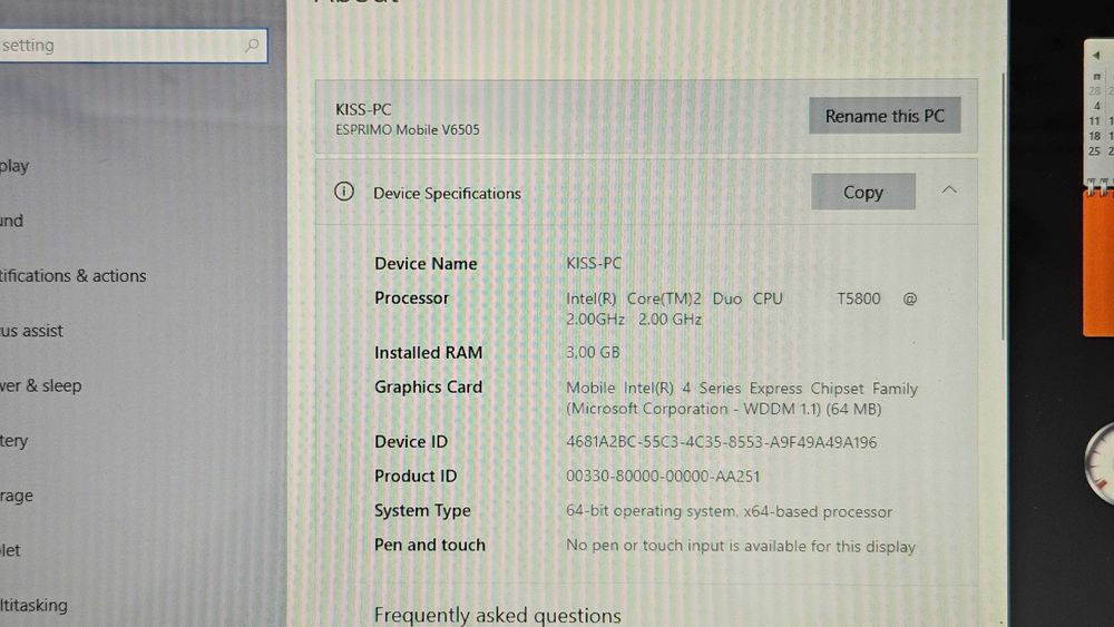 лаптоп Fujitsu Siemens V6505