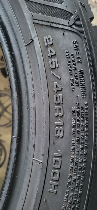2 anvelope 245 45 18 goodyear iarna 2023 bmw 6,7mm