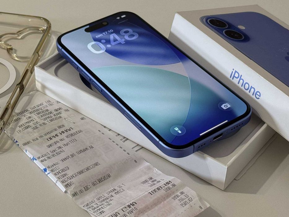 Бартер!Гаранция! iPhone 16 Ultramarine (Син) 94% Батерия.