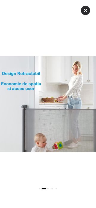 Poarta de siguranta retractabila extensibila copii