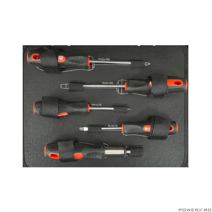 Trusa scule, chei, 90 piese, cutie aluminiu, Notig