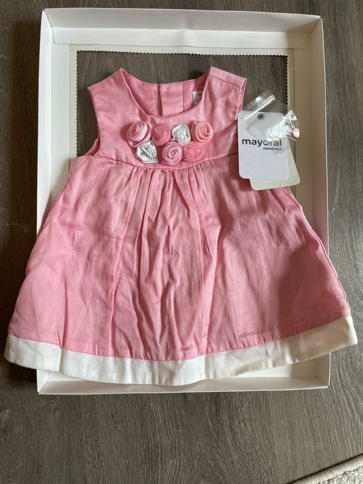 Rochiță roz mayoral 2-4 luni rochiță 65 cm