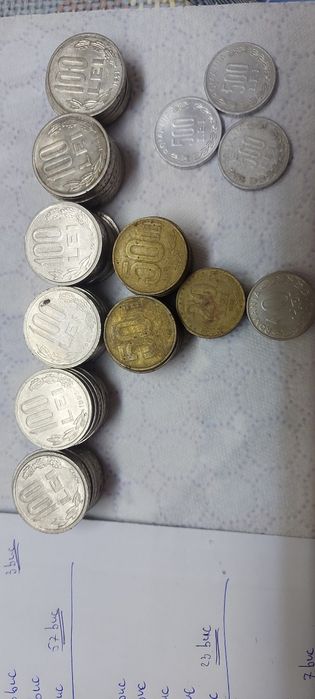 Monede 500lei,100lei,50lei,20lei,10lei