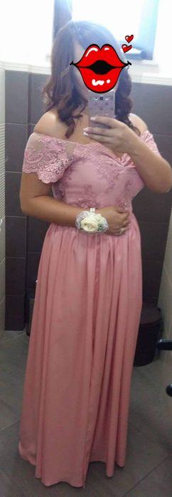 Rochie lungă roz  42
