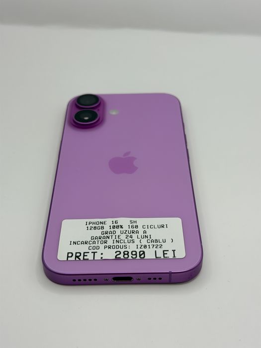 Iphone 16 128GB 100% Garantie Rate BuyBack - zonemag.ro