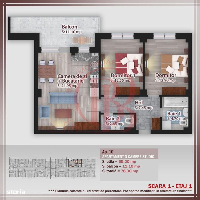 Apartament 3 camere Pret Promo-Pallady-Sector 3