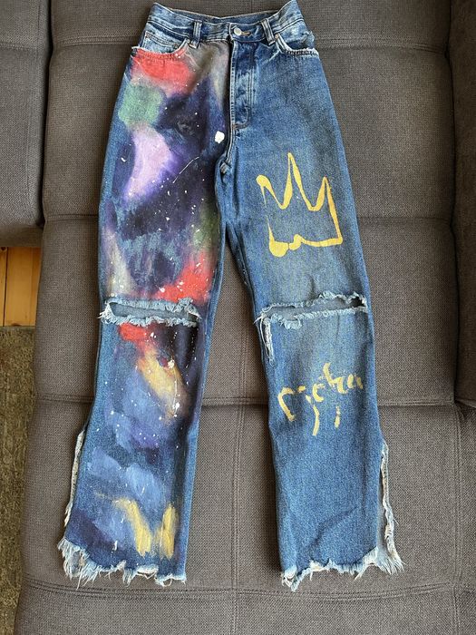 Дънки Djofra с ръчно рисувани елементи