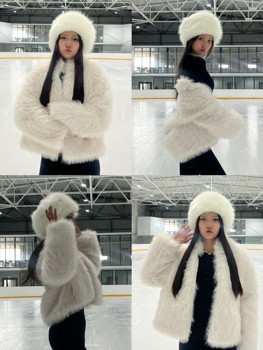 Белая эко шуба новая