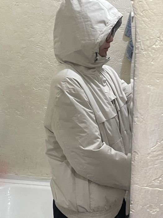 Лёгкая куртка с капюшоном, белый, размер М