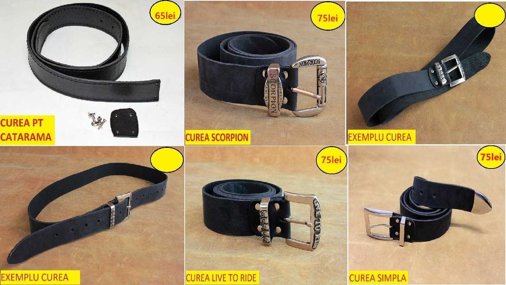 Curele piele naturala/ Catarame metalice