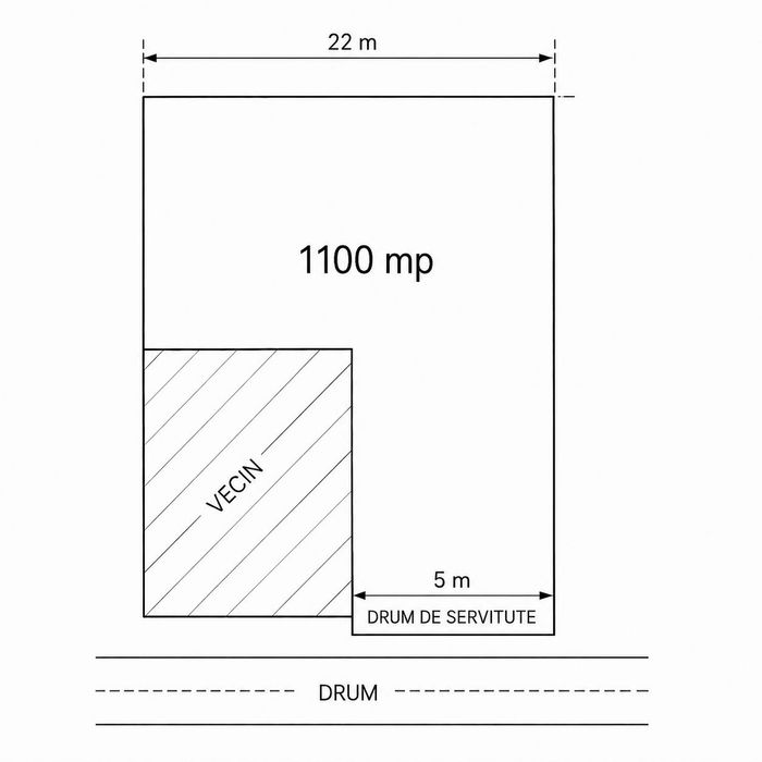 Teren intravilan 1100 mp