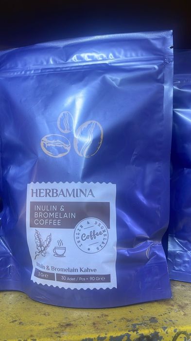 HERBAMINA Кафе за отслабване с инулин и бромелаин 30 сашета хербамина