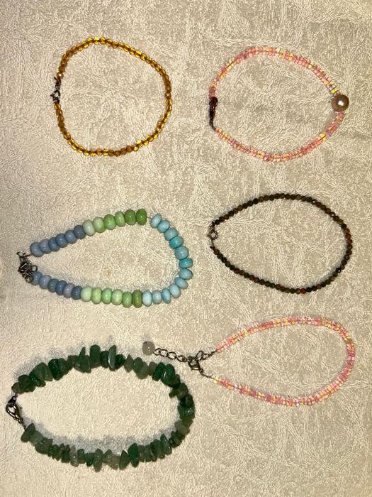 Браслеты с Цитрином, опалом, нефритом, унакит