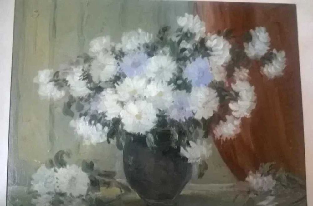 Pictura ulei pe carton inramata