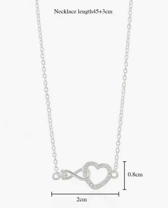 Ново! Сребърно дамско колие