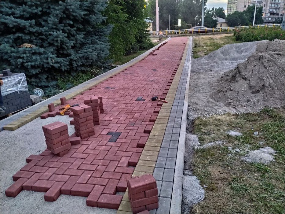 Укладка брусчатка, плитки