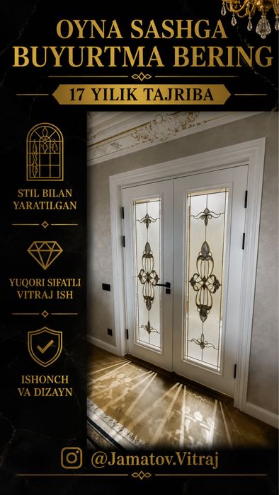 Vitraj oynalr | Eshikga gulik oynalar yasaymiz |
